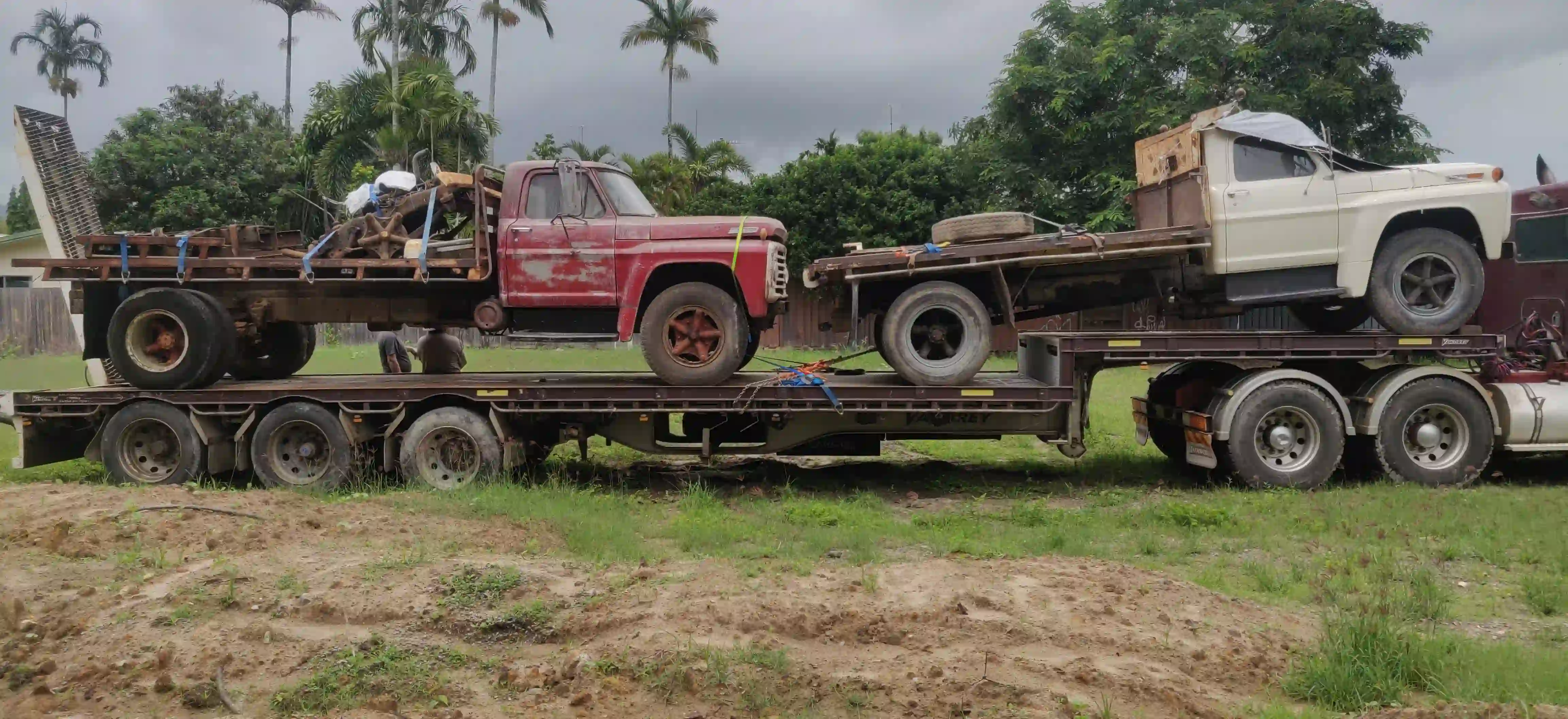 Trucks on truck